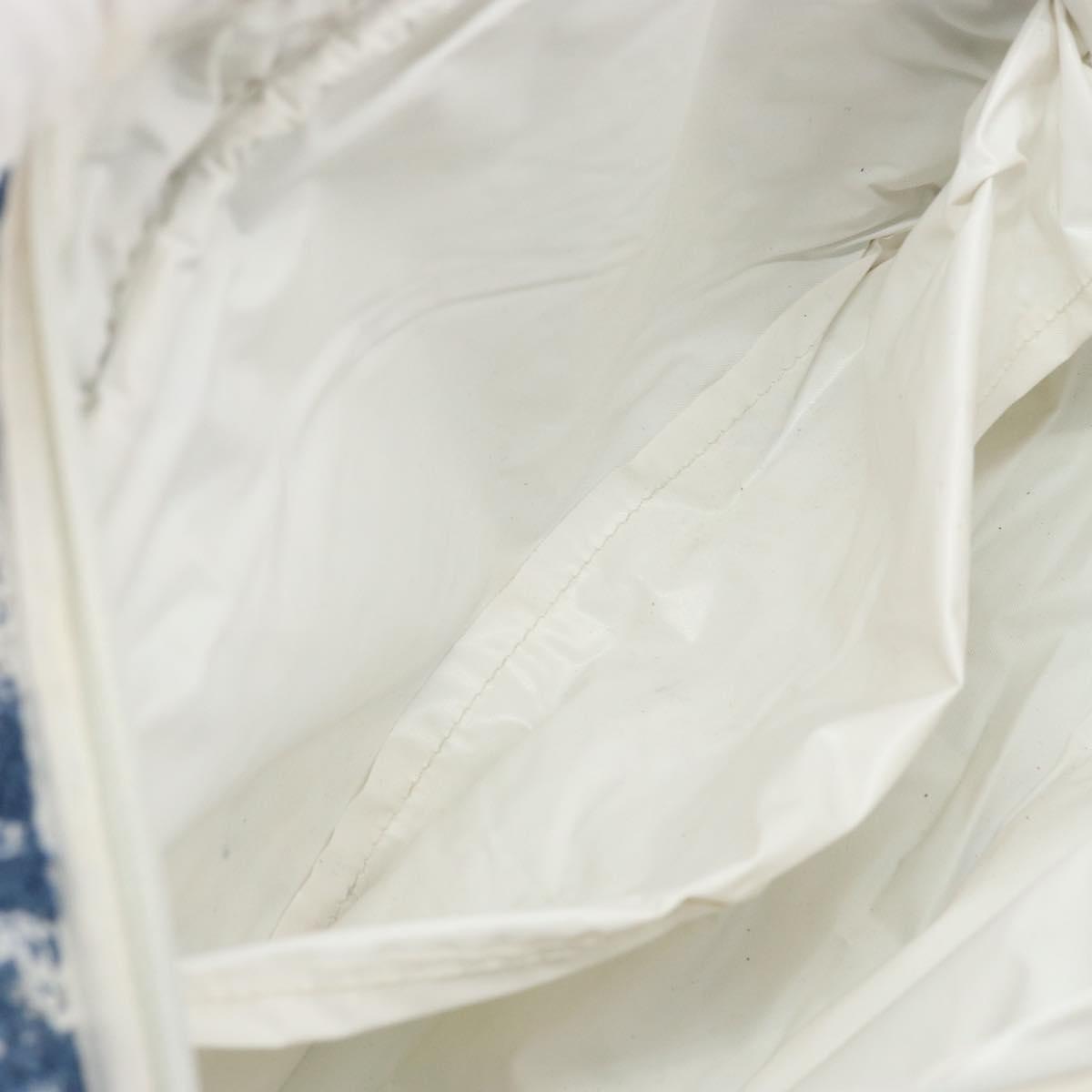 Christian Dior Trotter Canvas Hand Bag Pile Blue Auth am10761