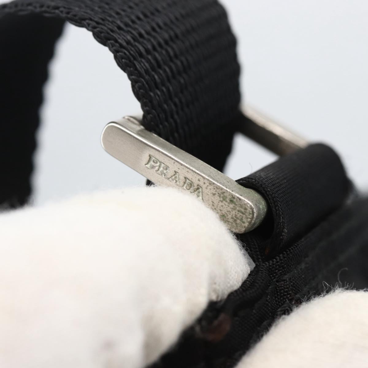 PRADA Shoulder Bag Nylon Black Silver Auth am10762