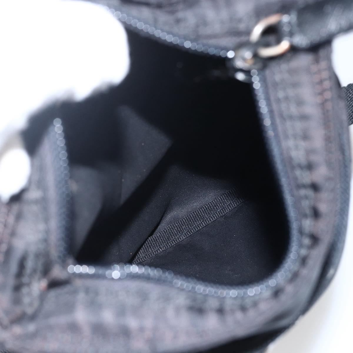 PRADA Shoulder Bag Nylon Black Silver Auth am10762