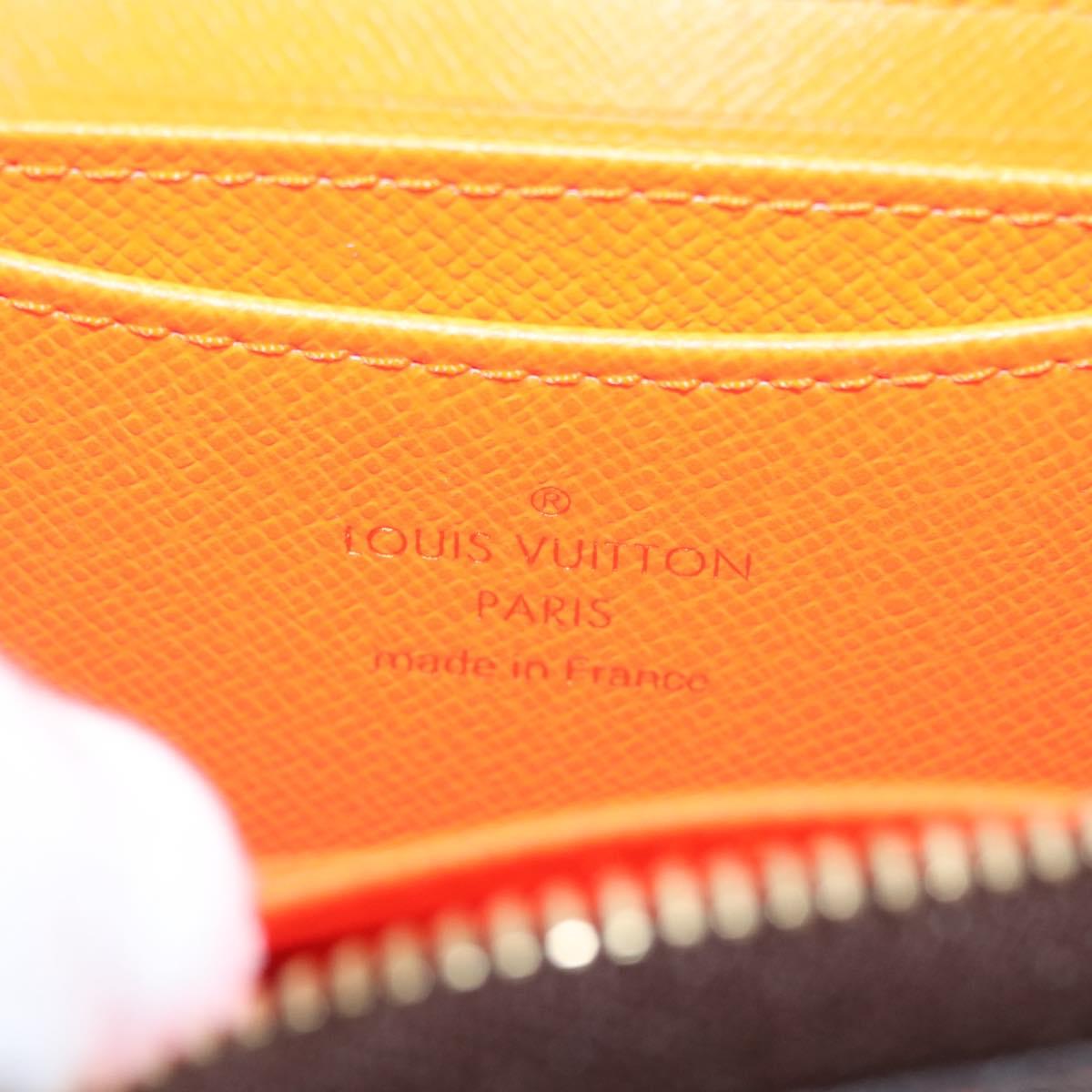 LOUIS VUITTON Monogram graffiti Zippy Coin Purse Orange M93708 Auth am10766SAV