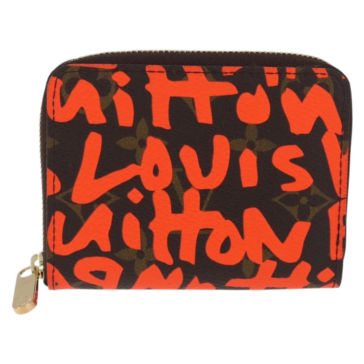 LOUIS VUITTON Monogram graffiti Zippy Coin Purse Orange M93708 Auth am10766SAV