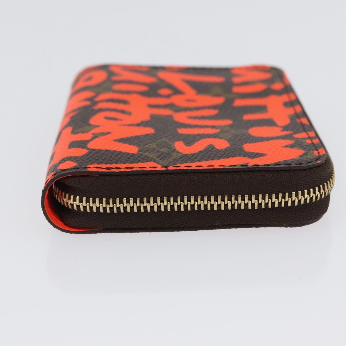LOUIS VUITTON Monogram graffiti Zippy Coin Purse Orange M93708 Auth am10766SAV