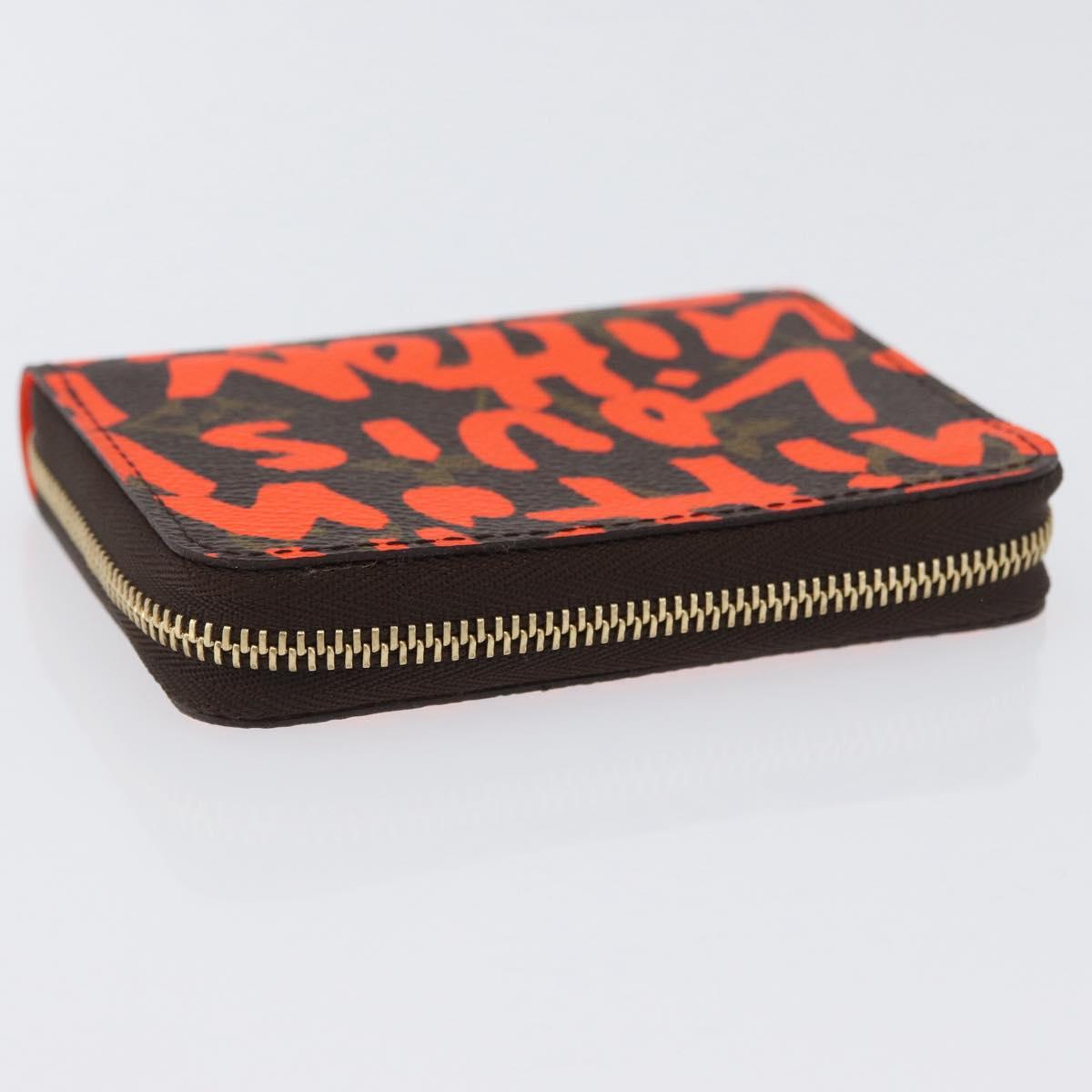 LOUIS VUITTON Monogram graffiti Zippy Coin Purse Orange M93708 Auth am10766SAV