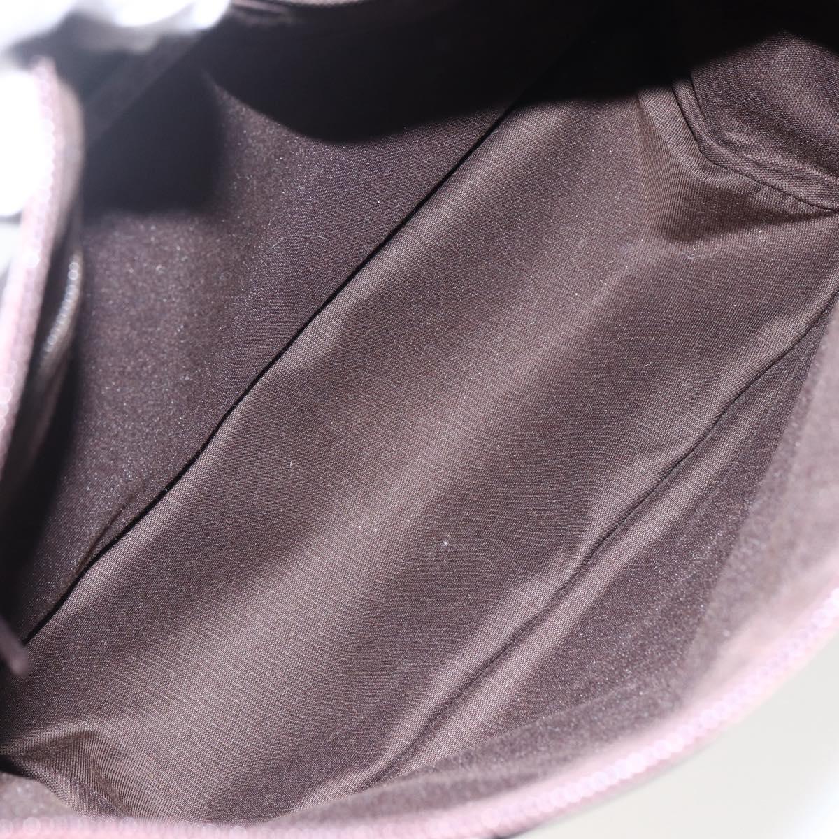 GUCCI GG Canvas Tote Bag Nylon outlet Dark Brown Silver 143742 Auth am10768