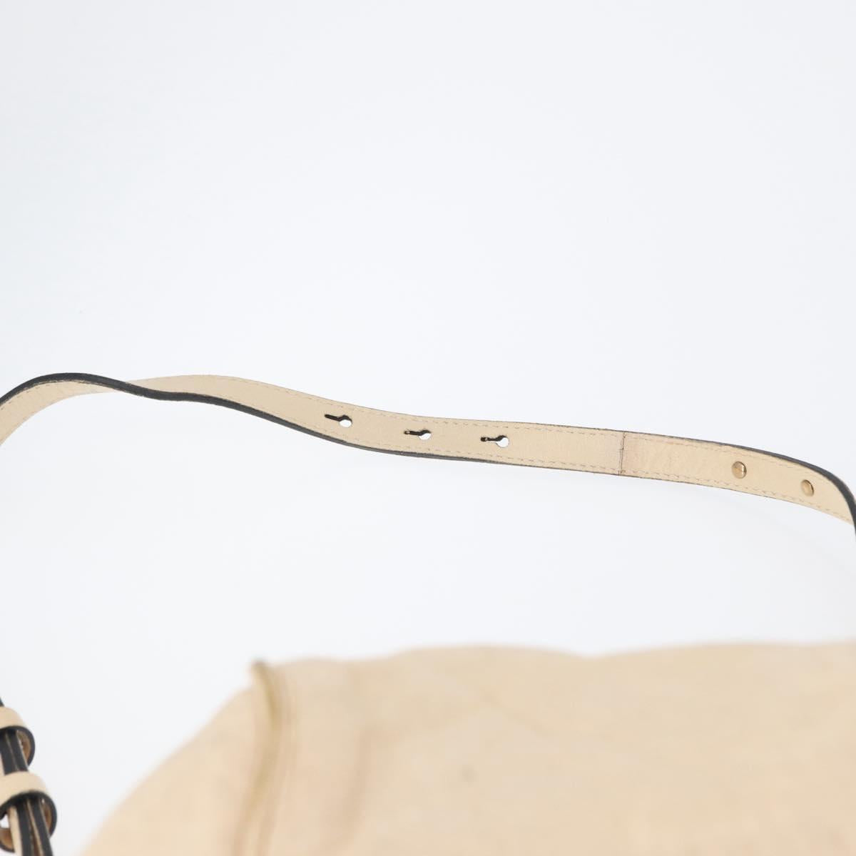 Chloe Etel Hand Bag Leather 2way Beige Gold Auth am10775