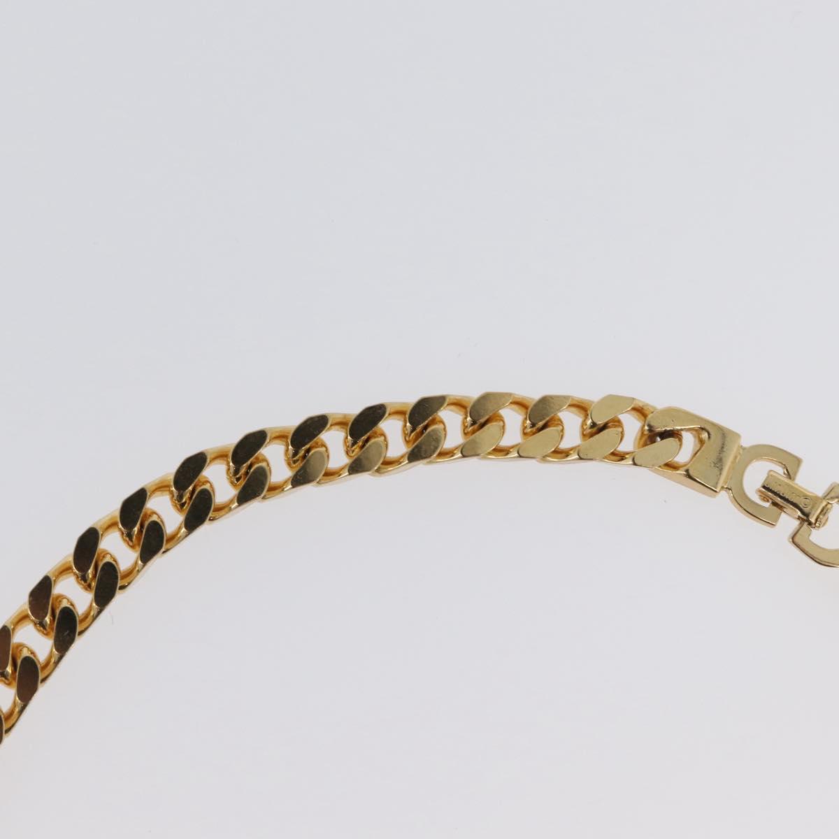 Christian Dior Color stone rhinestone Necklace metal 2 Set Gold Auth am10776V