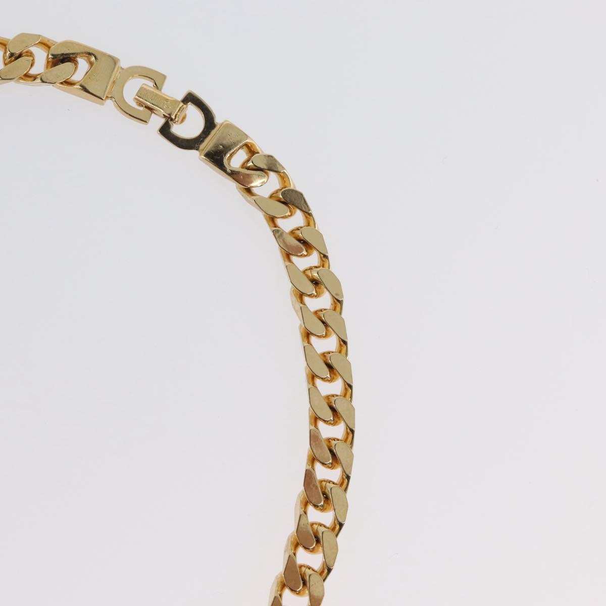 Christian Dior Color stone rhinestone Necklace metal 2 Set Gold Auth am10776V