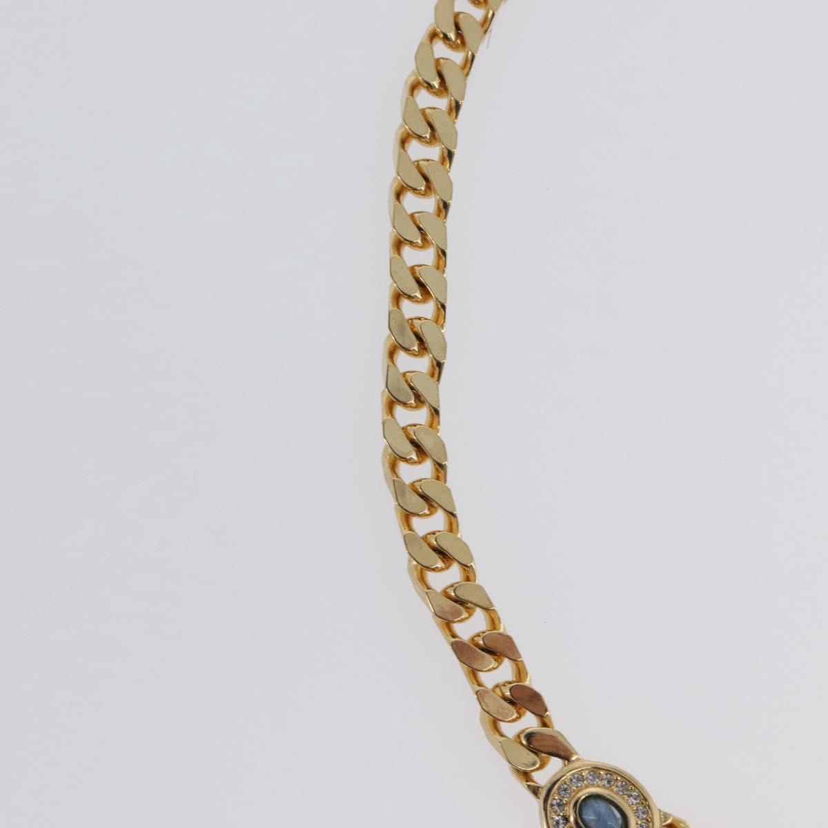 Christian Dior Color stone rhinestone Necklace metal 2 Set Gold Auth am10776V