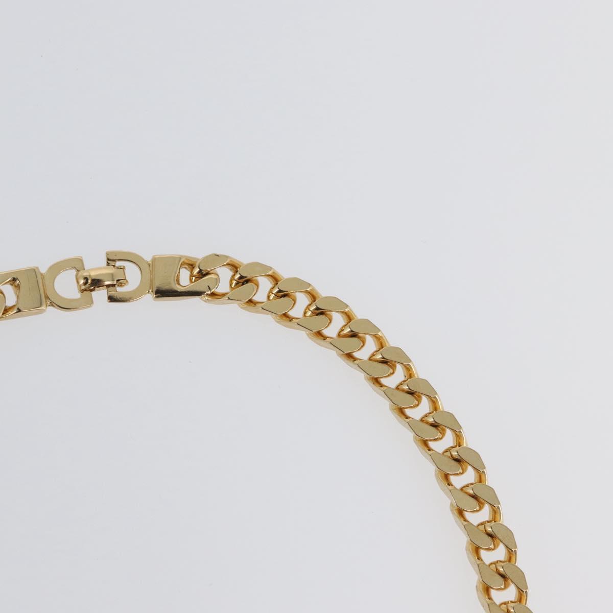 Christian Dior Color stone rhinestone Necklace metal 2 Set Gold Auth am10776V