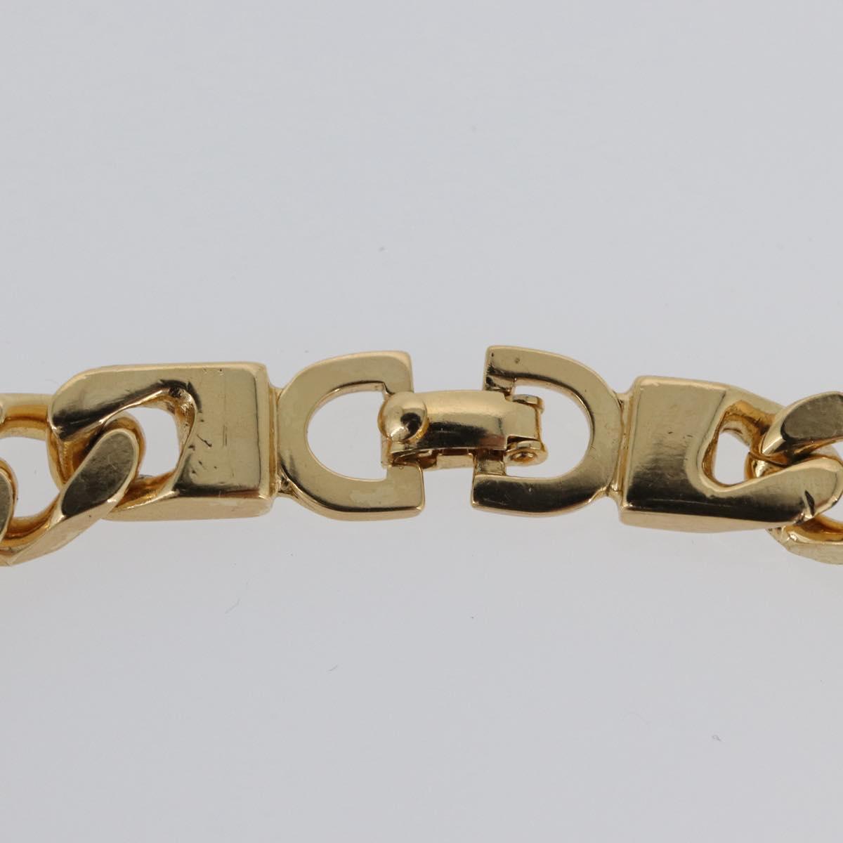 Christian Dior Color stone rhinestone Necklace metal 2 Set Gold Auth am10776V