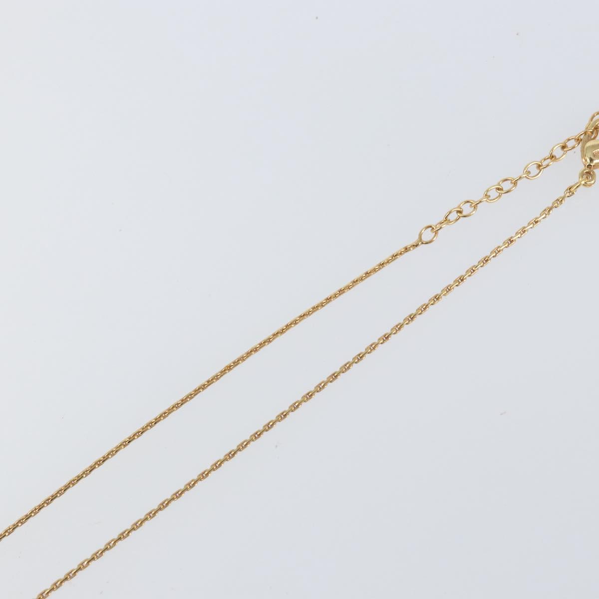 Christian Dior Color Stone Rhinestone Necklace metal Gold Auth am10778V