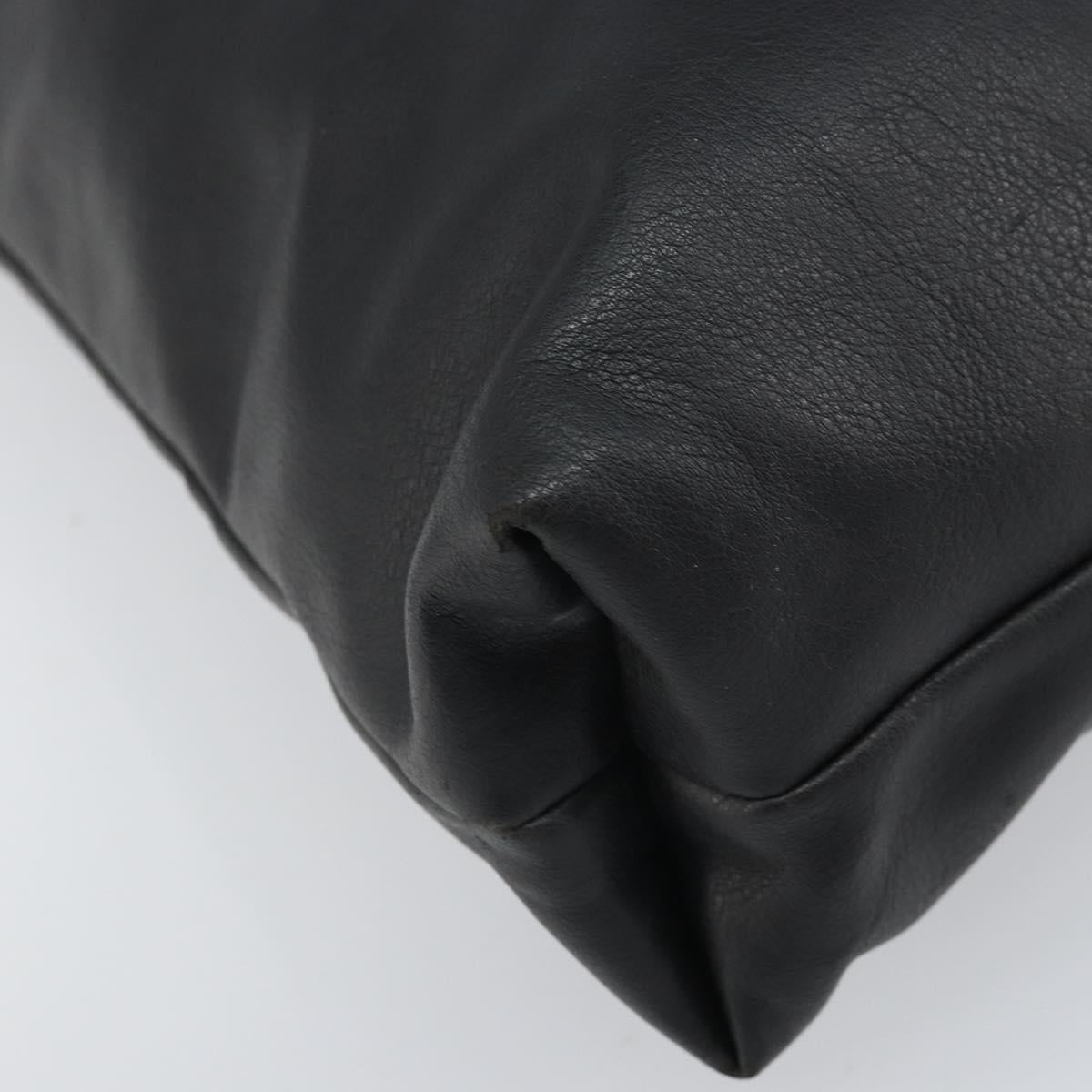 Chloe Eden Tote Bag Leather Black Gold Auth am10784