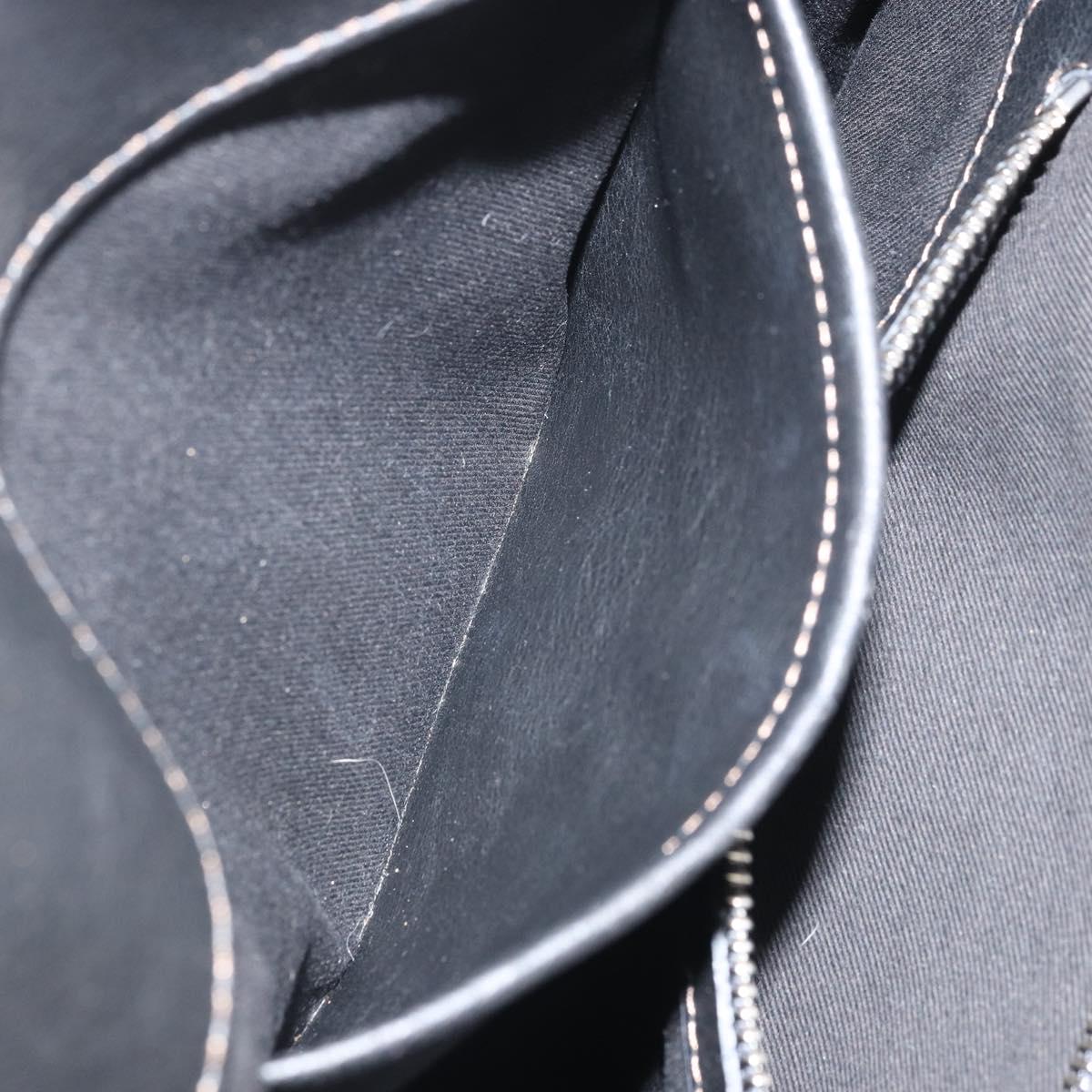 Chloe Eden Tote Bag Leather Black Gold Auth am10784