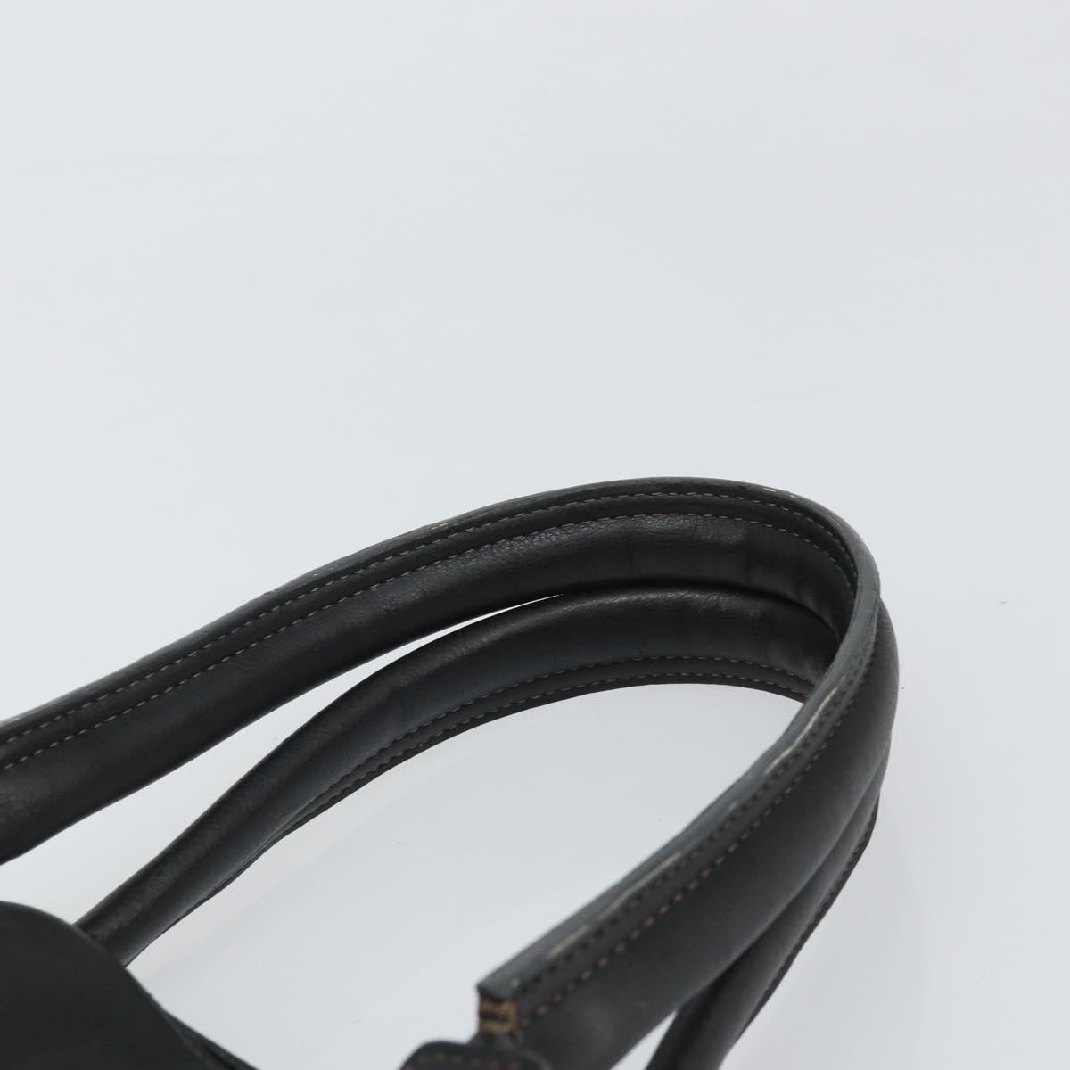 Chloe Eden Tote Bag Leather Black Gold Auth am10784