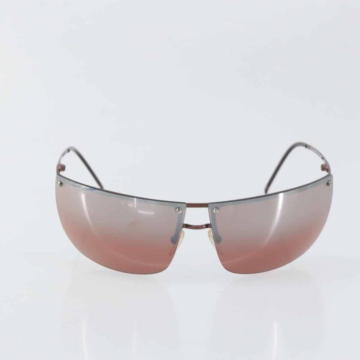 GUCCI Rimless Sunglasses plastic Brown Auth am10785