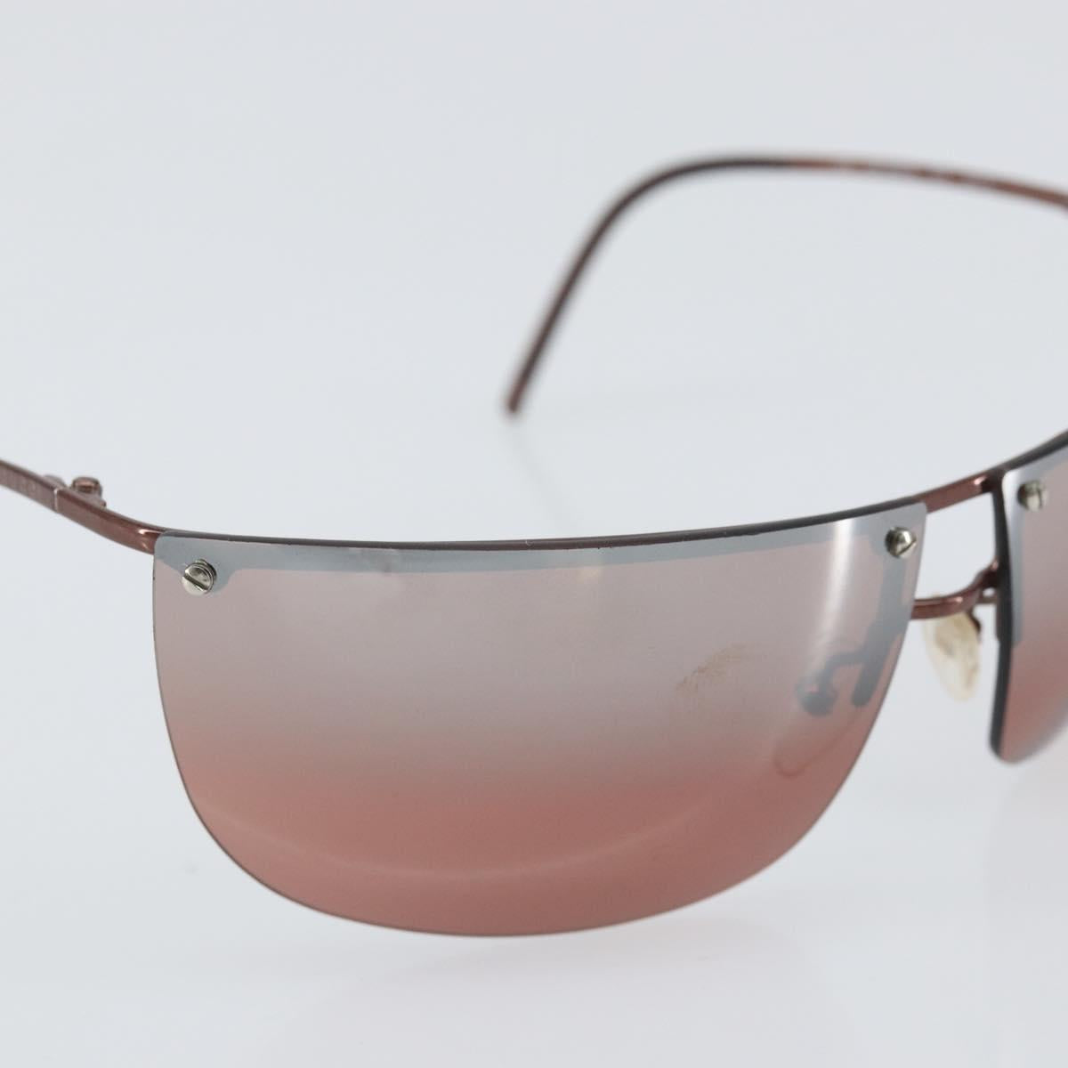 GUCCI Rimless Sunglasses plastic Brown Auth am10785