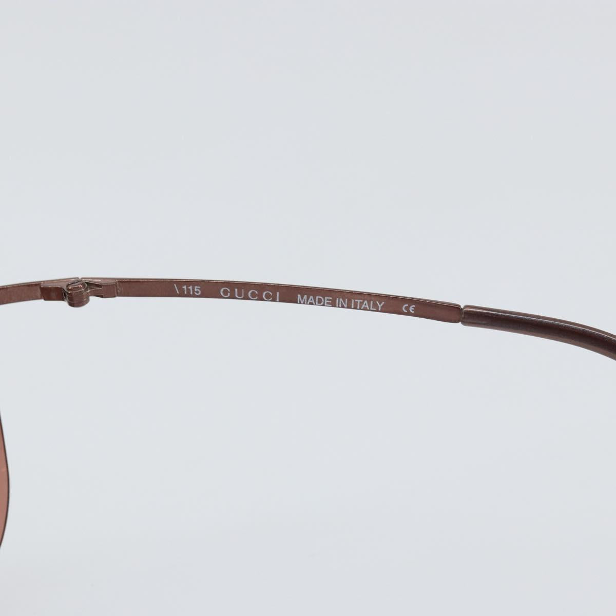 GUCCI Rimless Sunglasses plastic Brown Auth am10785