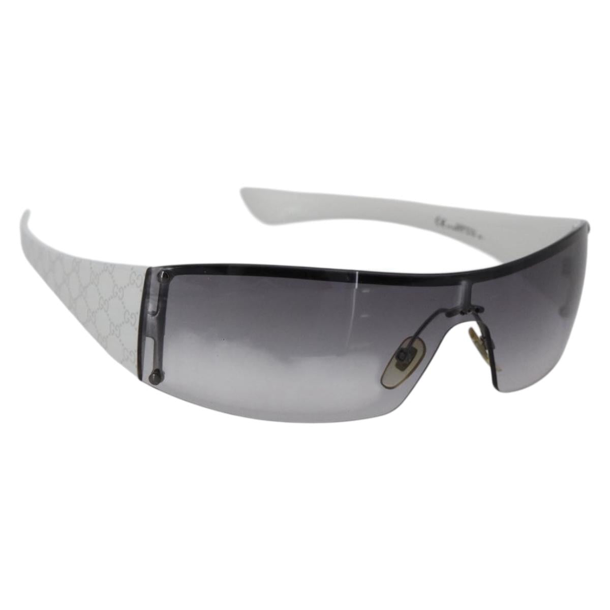 GUCCI Rimless Sunglasses plastic White Gray Auth am10786 display picture 3