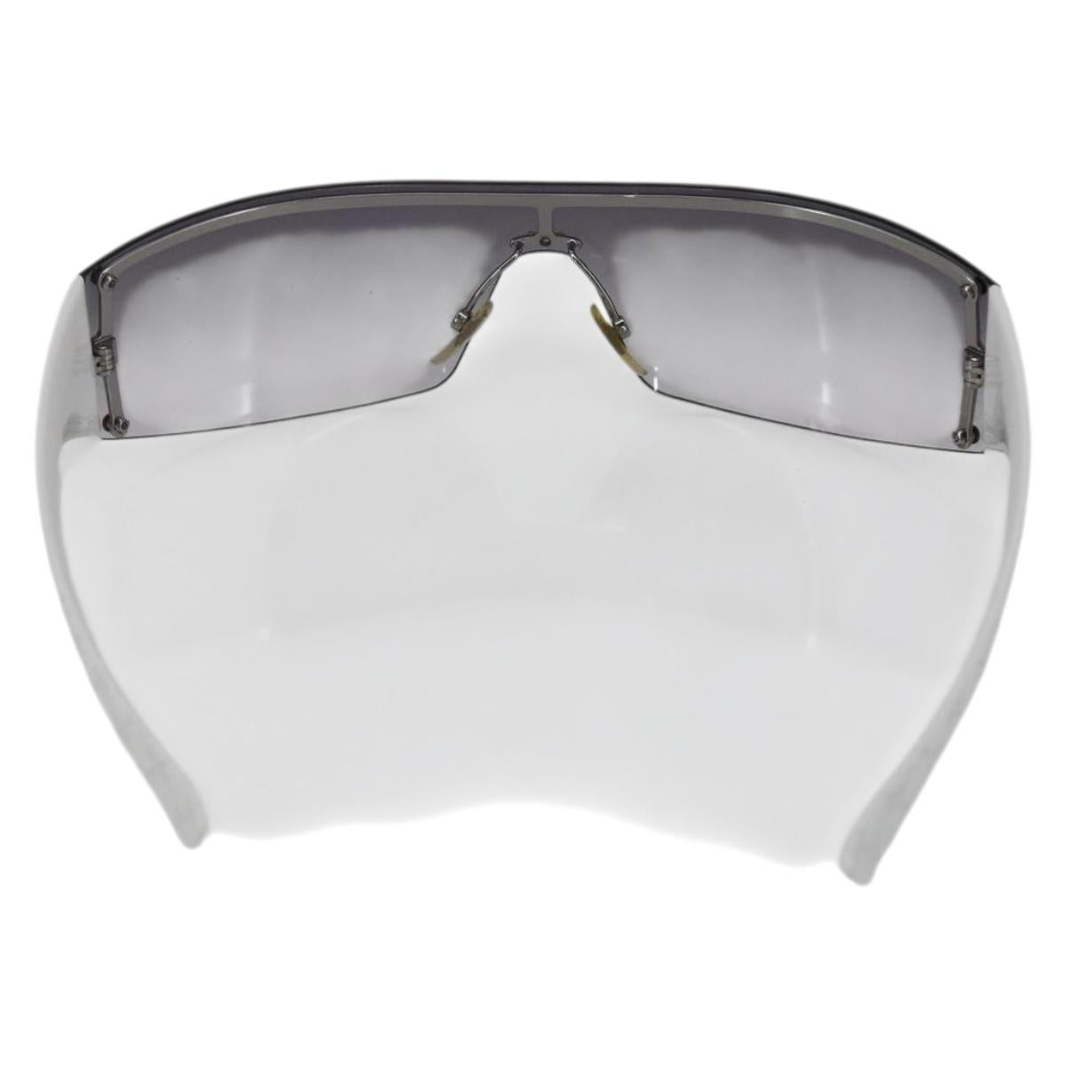 GUCCI Rimless Sunglasses plastic White Gray Auth am10786