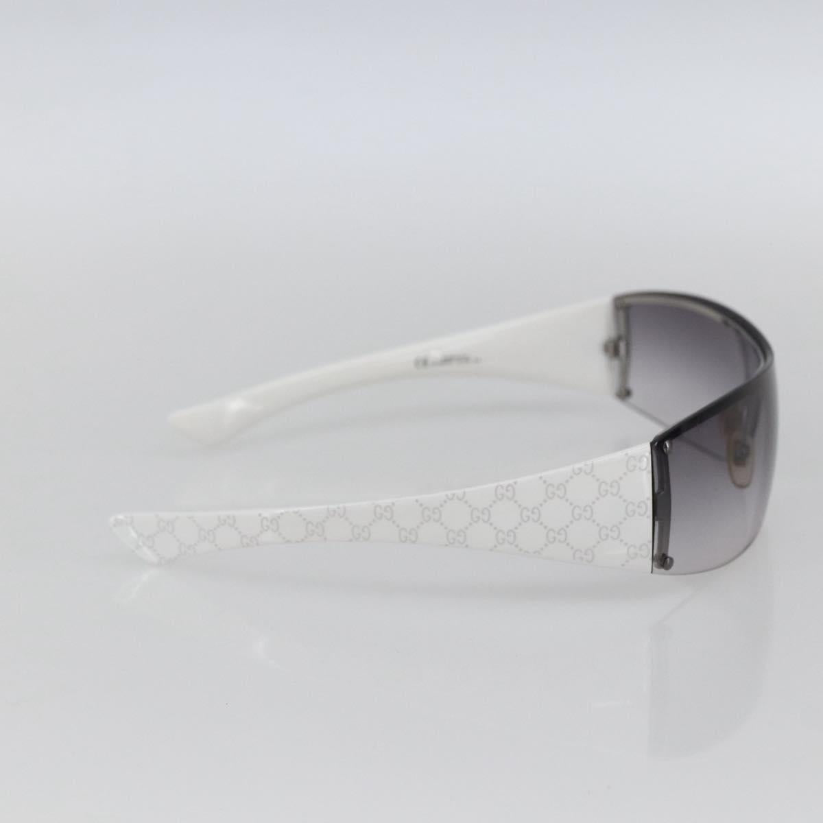 GUCCI Rimless Sunglasses plastic White Gray Auth am10786