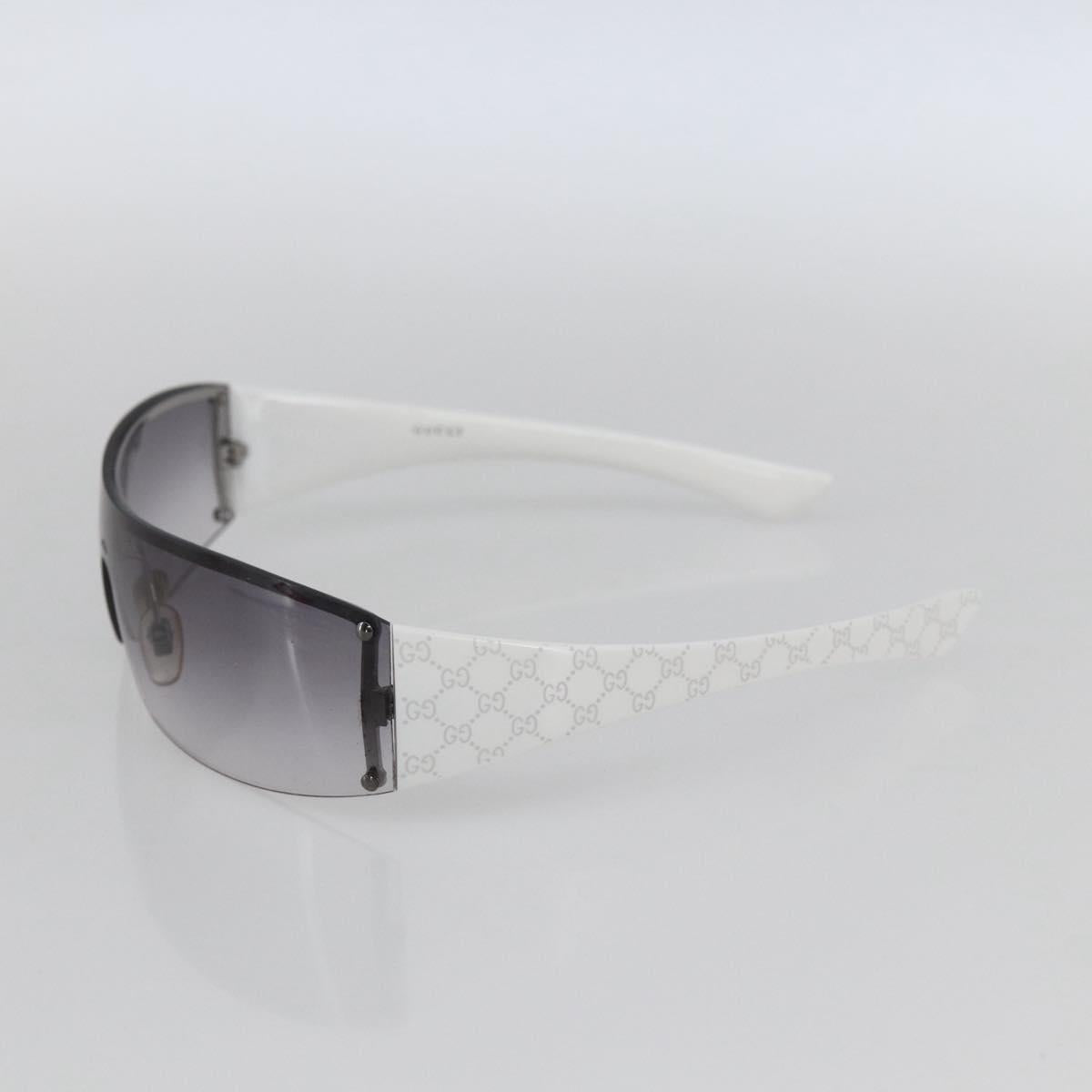 GUCCI Rimless Sunglasses plastic White Gray Auth am10786