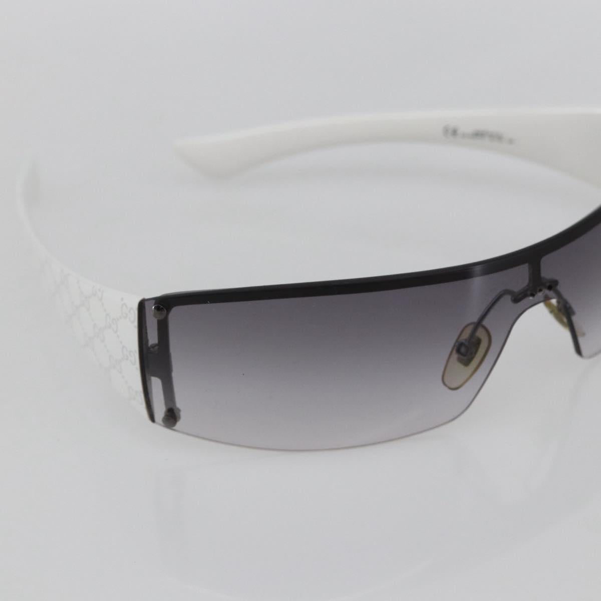 GUCCI Rimless Sunglasses plastic White Gray Auth am10786