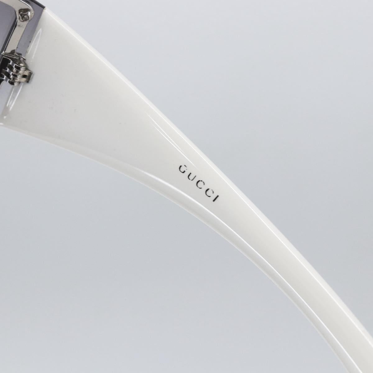 GUCCI Rimless Sunglasses plastic White Gray Auth am10786