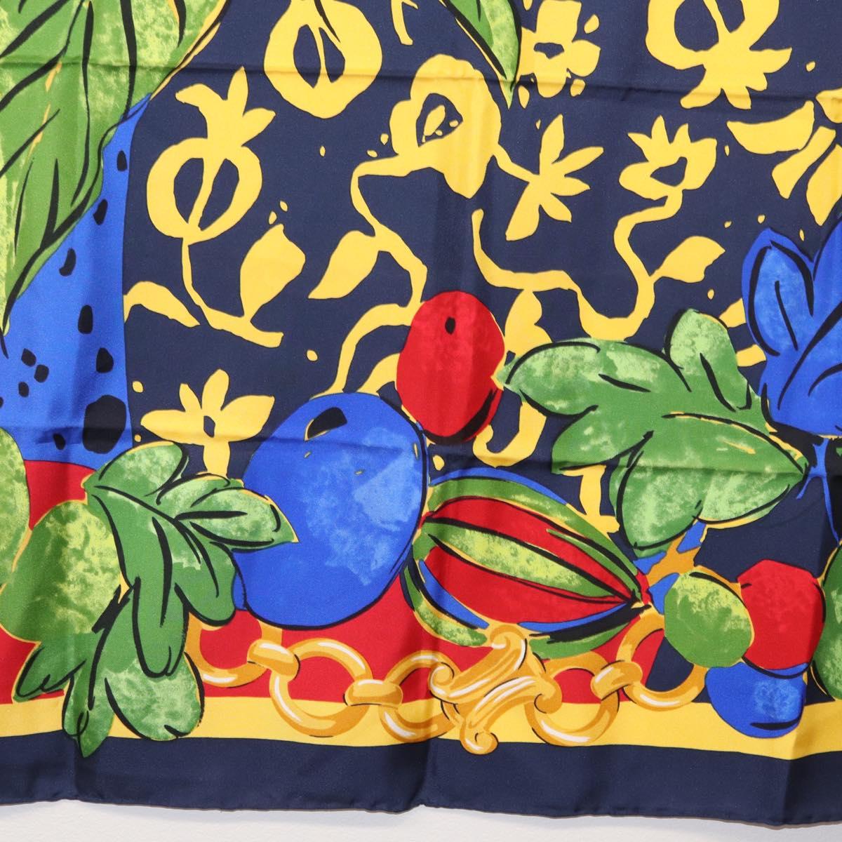 CELINE Scarf Silk Navy Auth am10790V