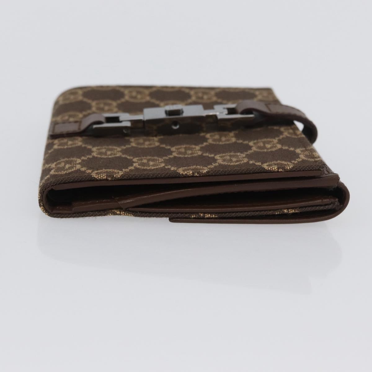 GUCCI GG Canvas Jackie Wallet Brown Silver 035 2773 2131 Auth am10798V
