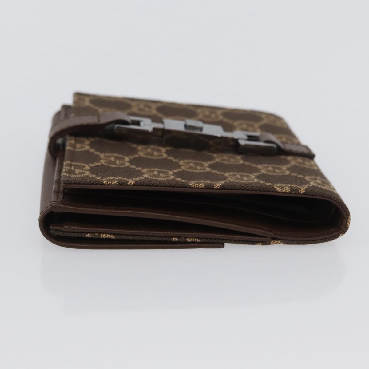 GUCCI GG Canvas Jackie Wallet Brown Silver 035 2773 2131 Auth am10798V