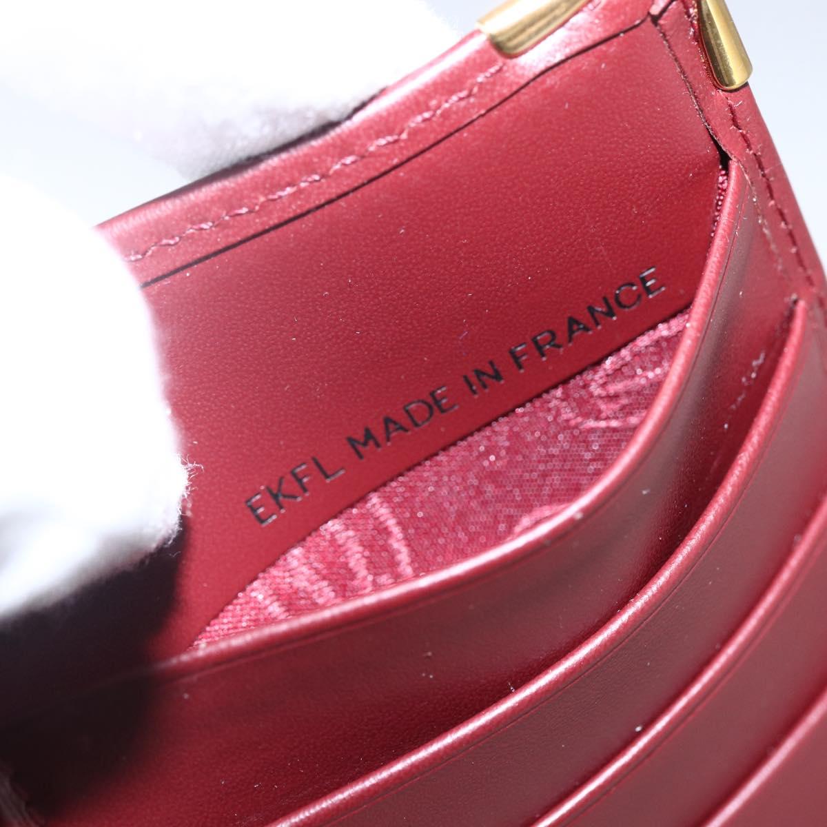 CARTIER Must Line Long Wallet Leather Bordeaux Gold Auth am10805V