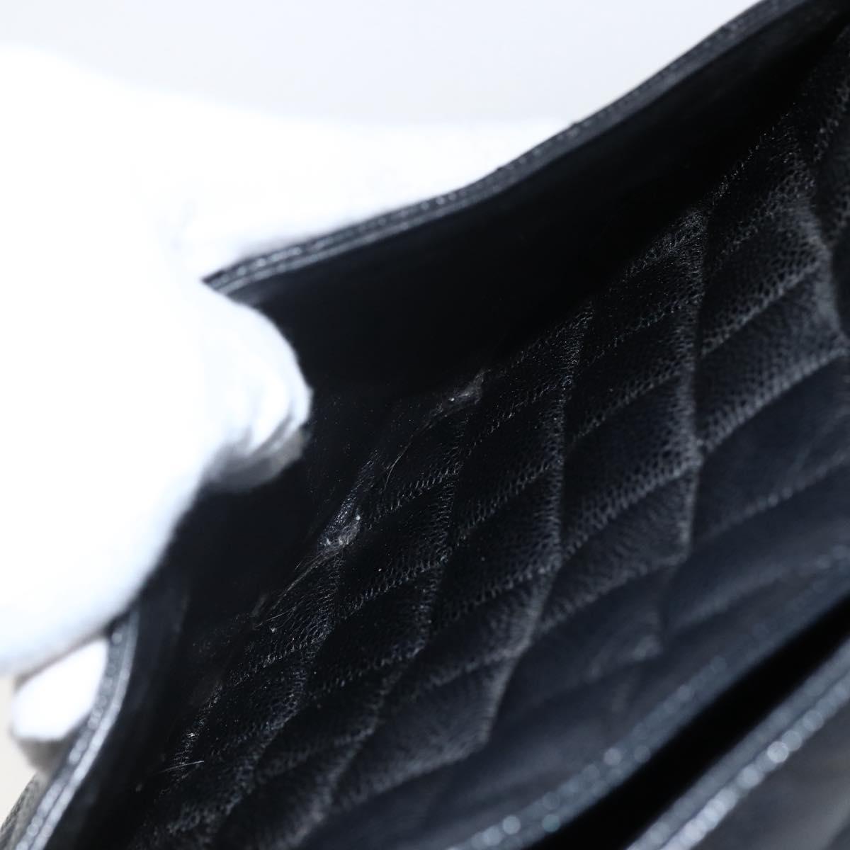 CHANEL Matelasse Reprint Tote Bag Caviar Skin Black Silver CC Auth am10812SAM