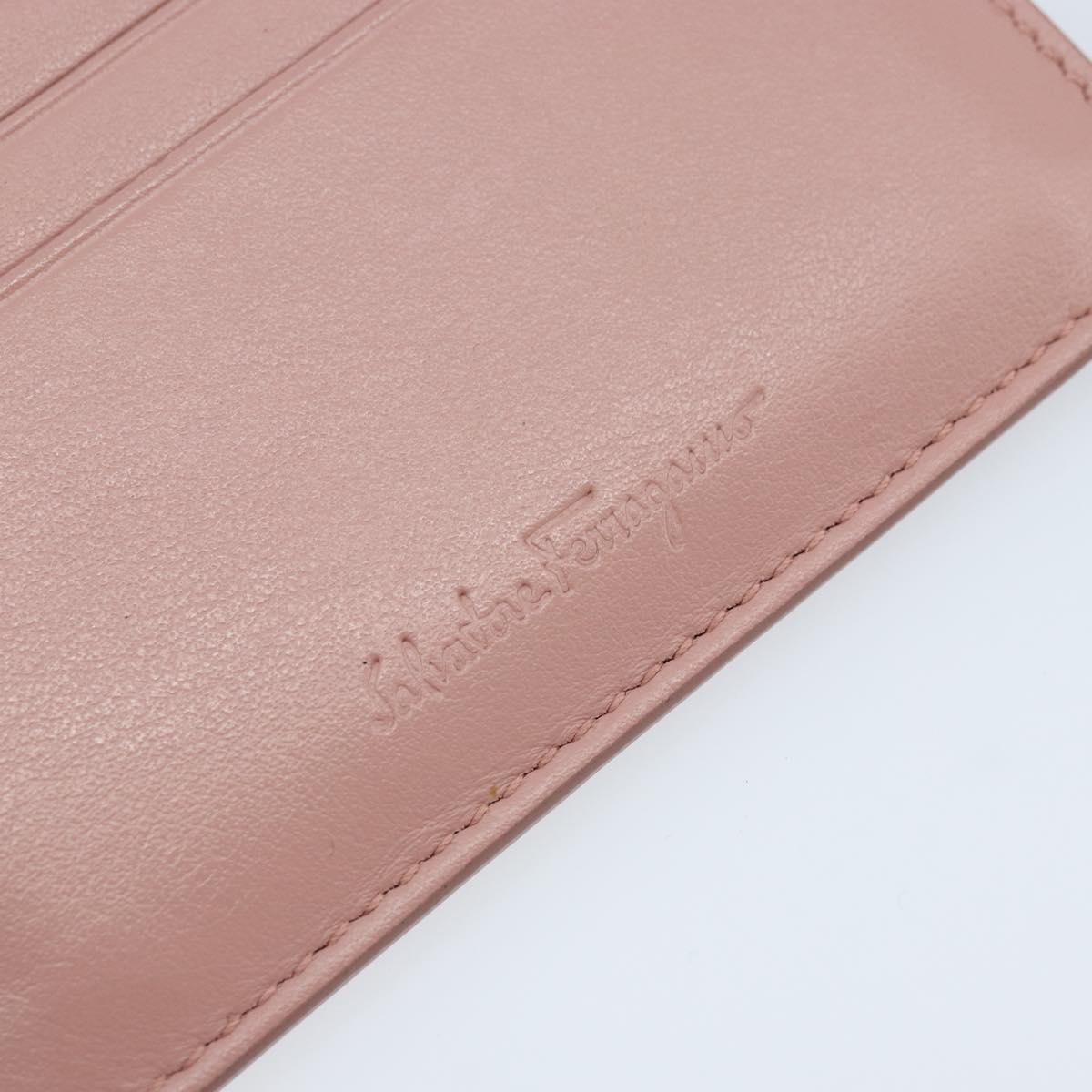 Salvatore Ferragamo Card Case Leather Pink Auth am10815V