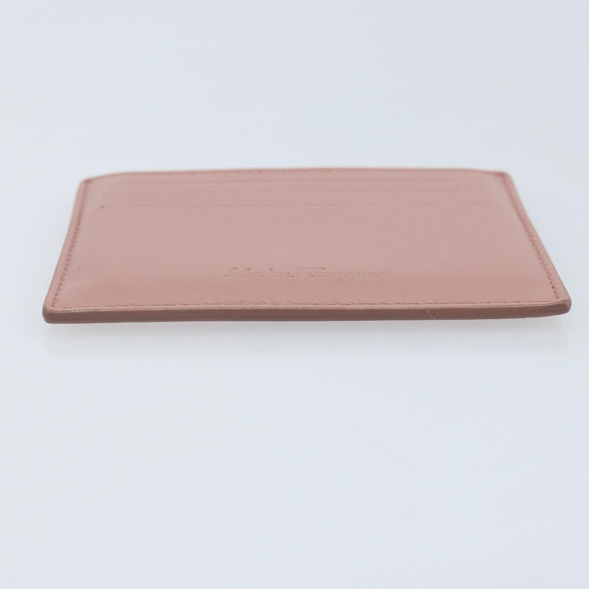 Salvatore Ferragamo Card Case Leather Pink Auth am10815V