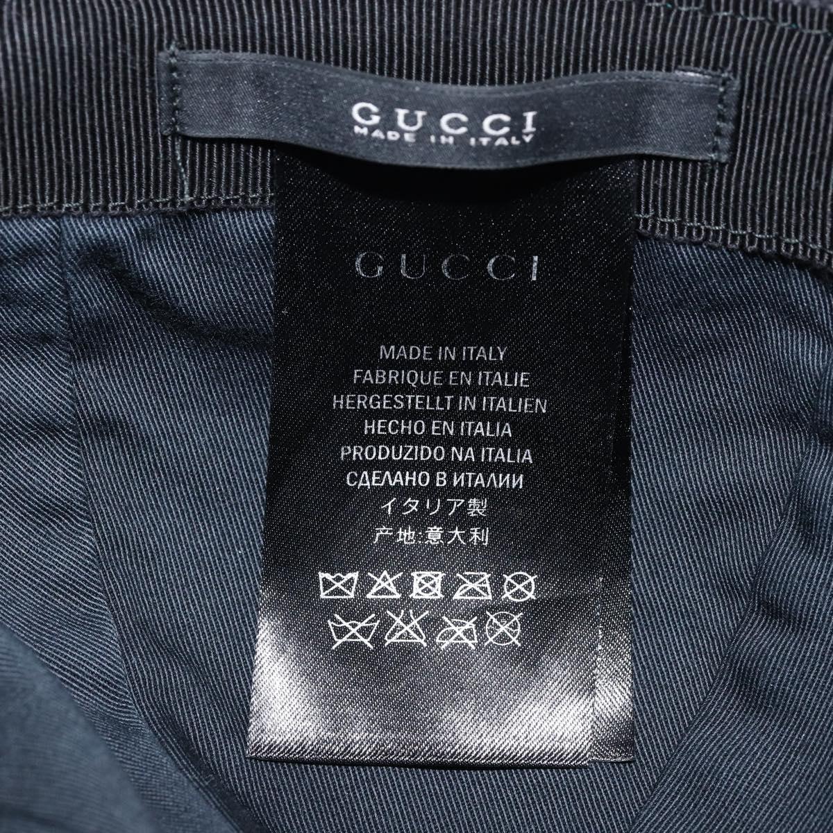 GUCCI Web Sherry Line Cap Wool L Black Red Green 353505 Auth am10816