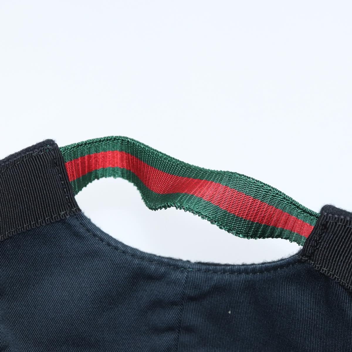 GUCCI Web Sherry Line Cap Wool L Black Red Green 353505 Auth am10816