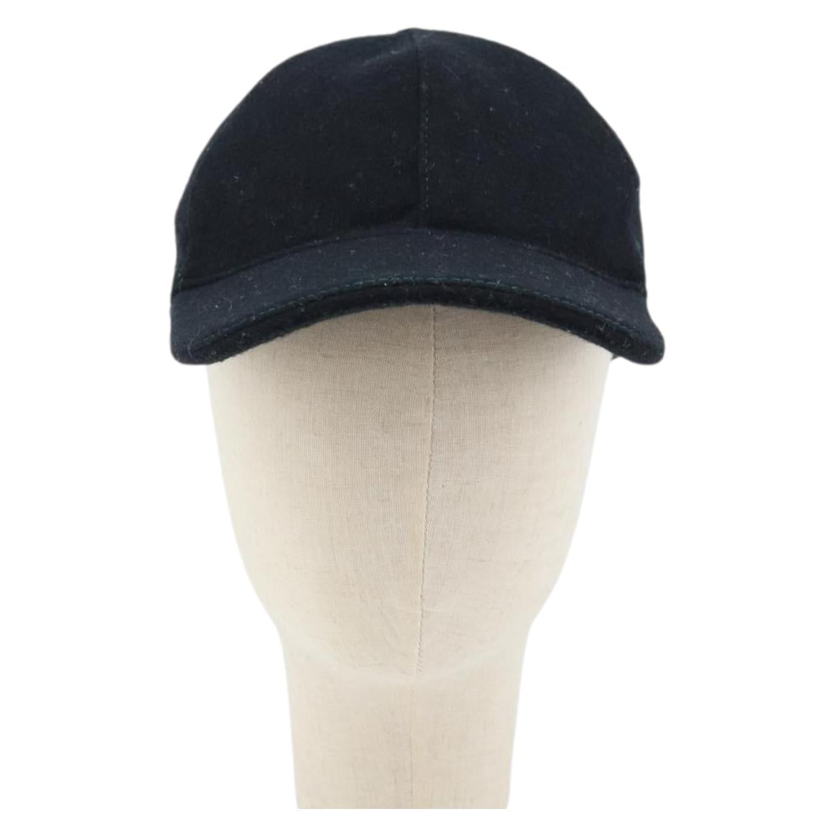 GUCCI Web Sherry Line Cap Wool L Black Red Green 353505 Auth am10816