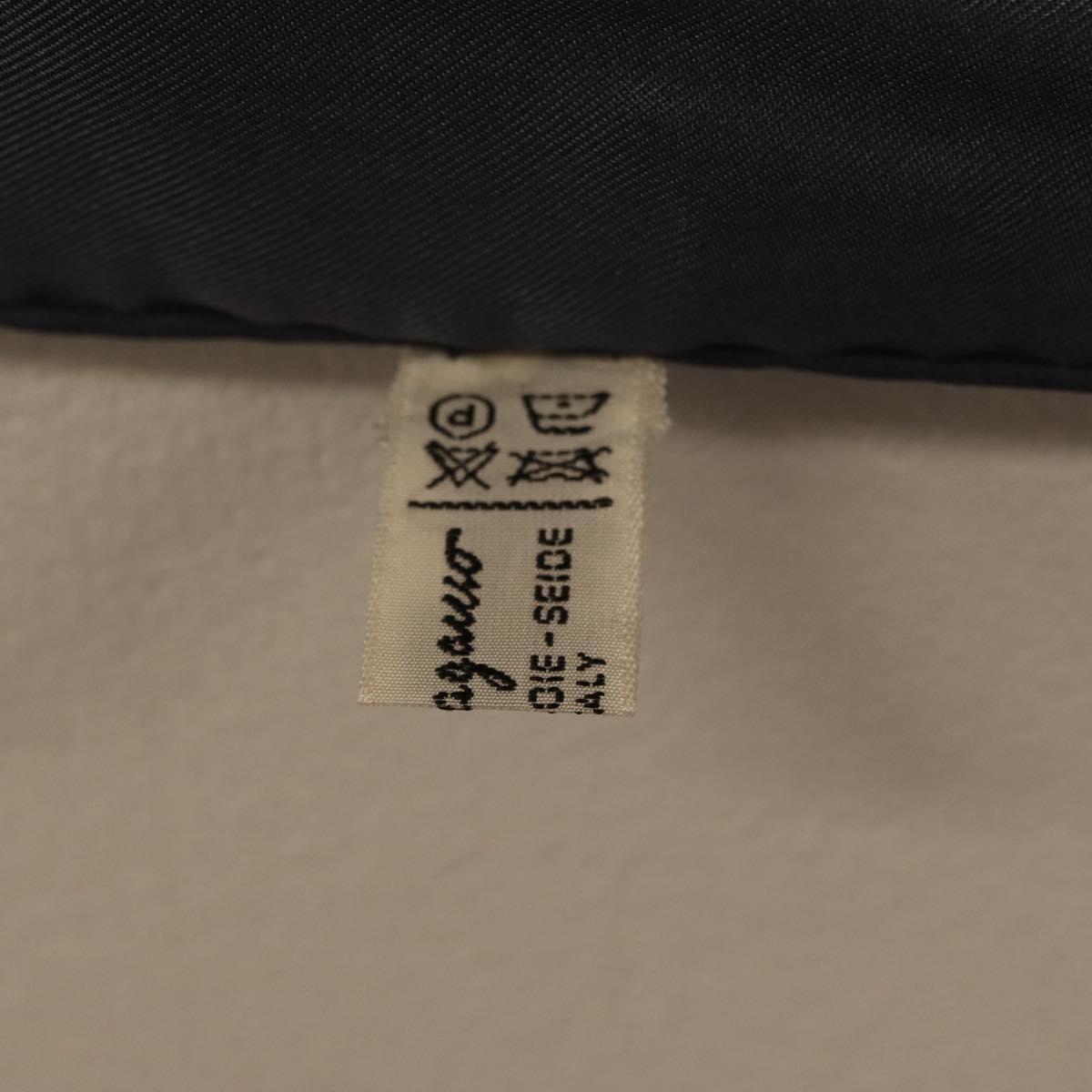 Salvatore Ferragamo Bird Scarf Silk Navy Auth am10817V
