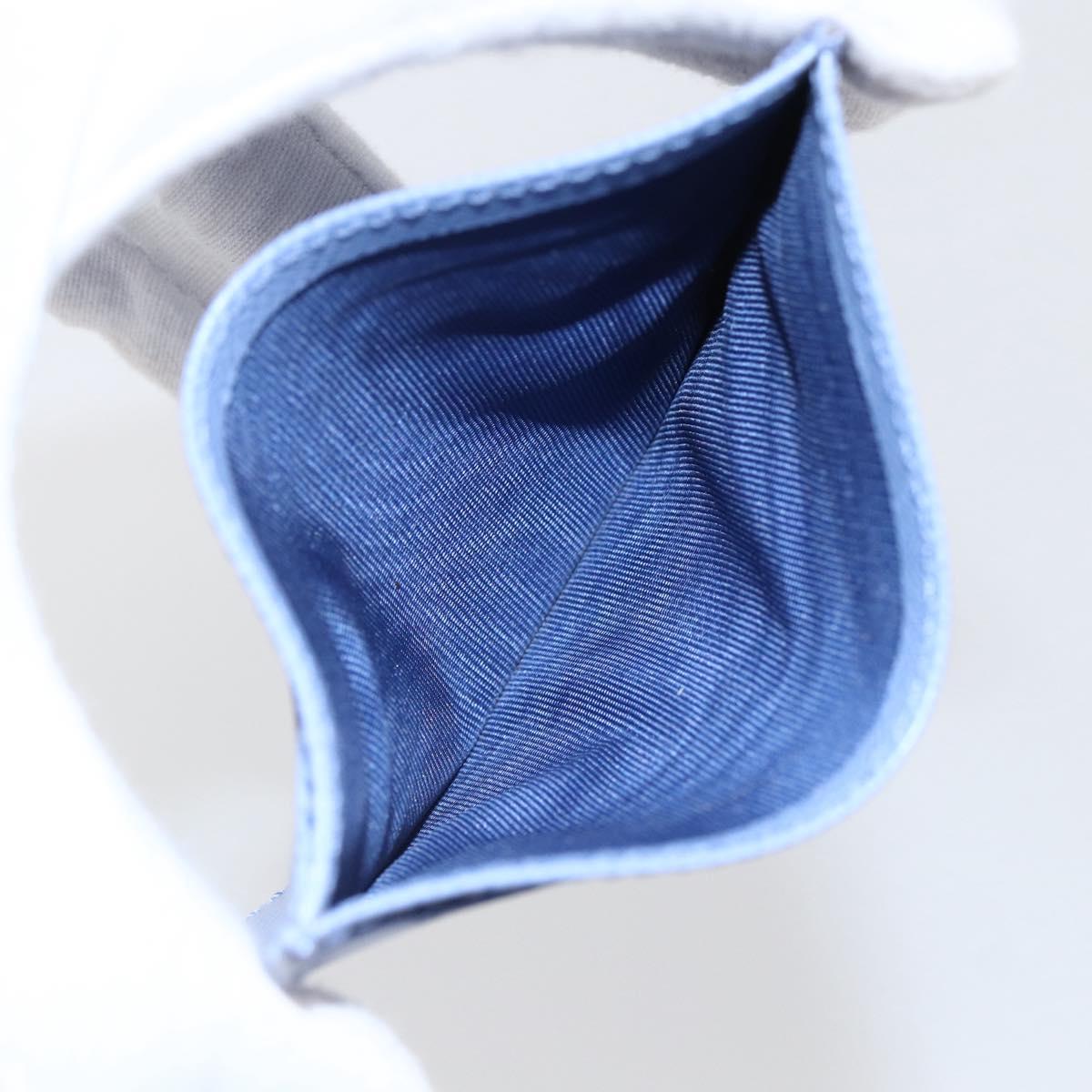 Salvatore Ferragamo Card Case Leather Light Blue Auth am10822V