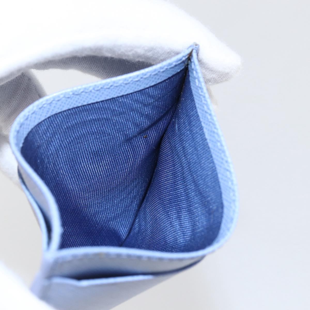 Salvatore Ferragamo Card Case Leather Light Blue Auth am10822V