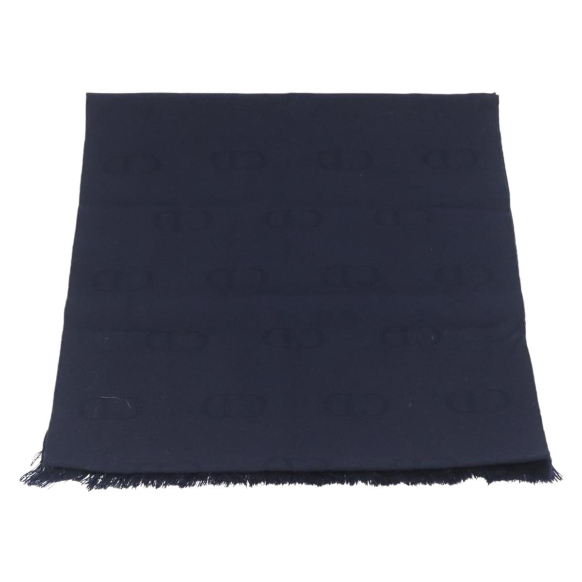 Christian Dior Scarf Wool Navy Auth am10825V