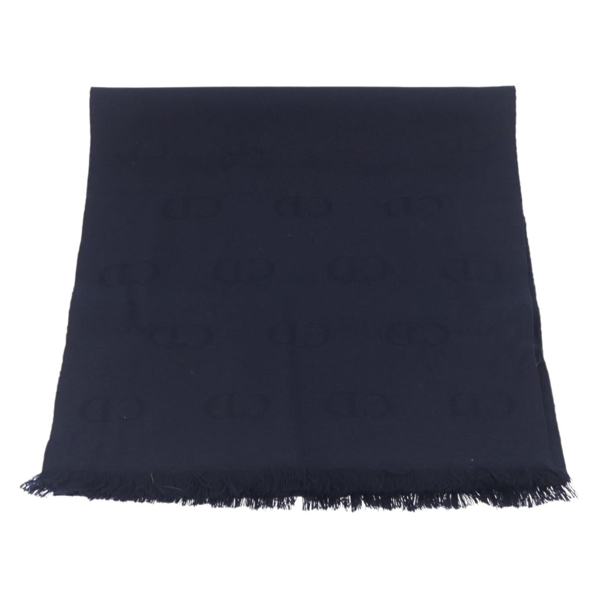 Christian Dior Scarf Wool Navy Auth am10825V