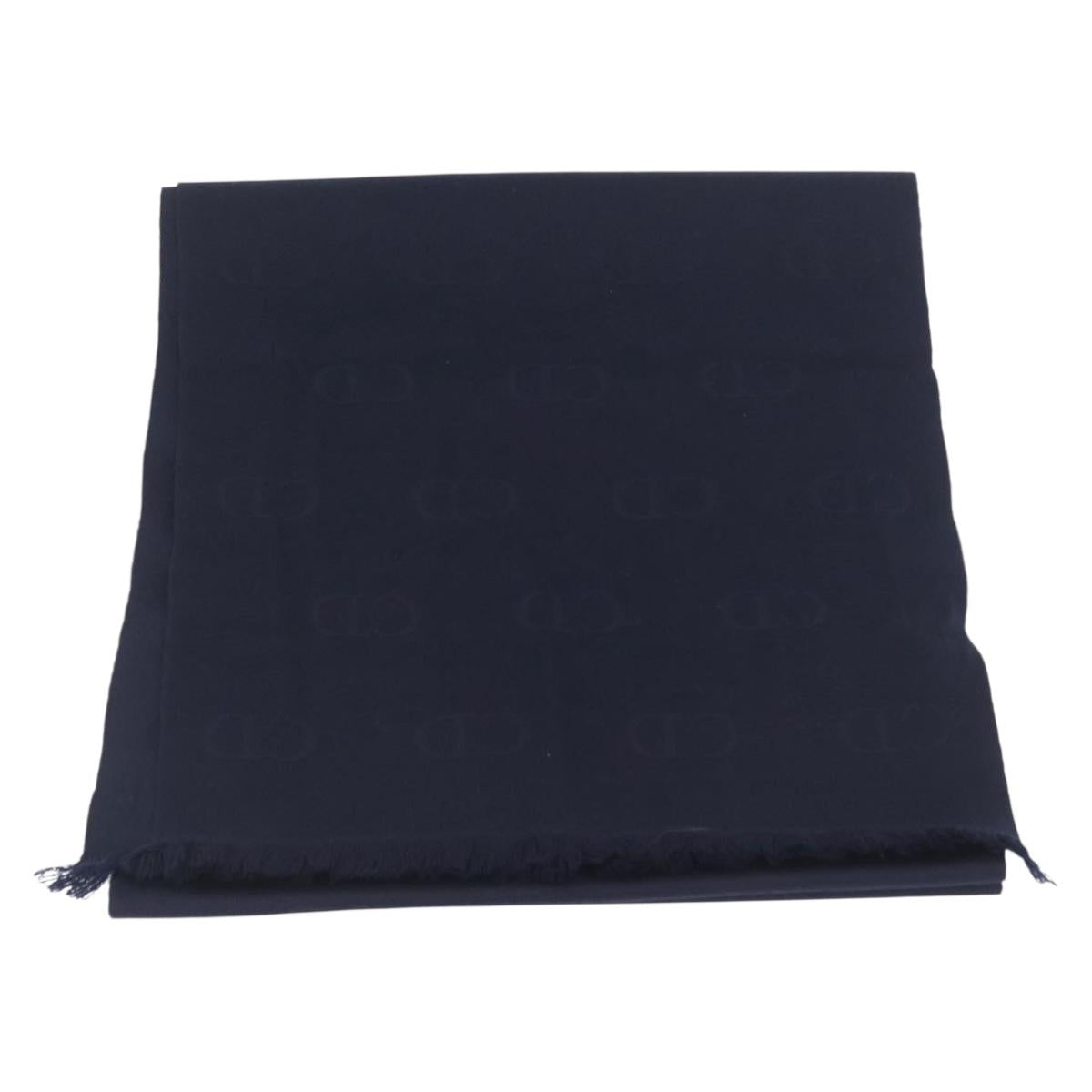 Christian Dior Scarf Wool Navy Auth am10825V