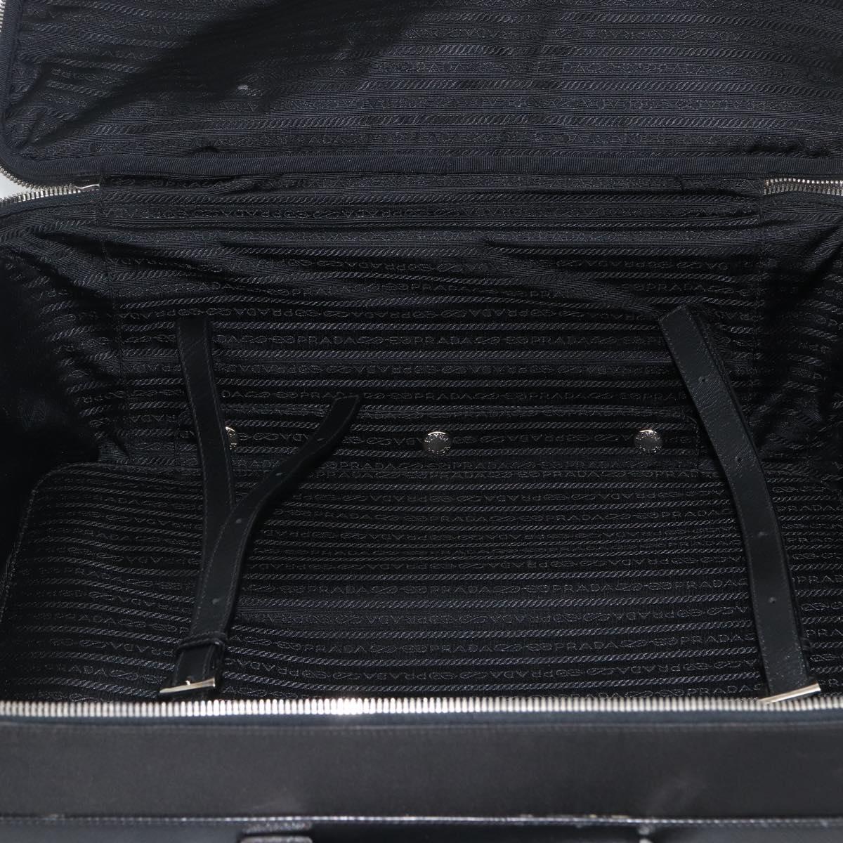 PRADA Carry Case Nylon Black Silver Auth am10829