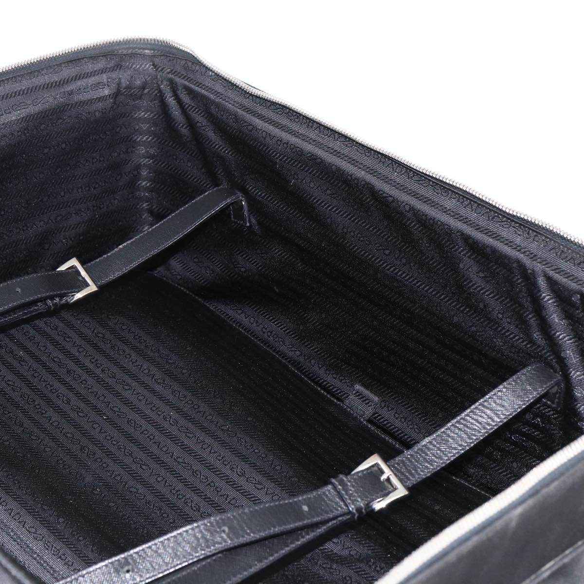 PRADA Carry Case Nylon Black Silver Auth am10829