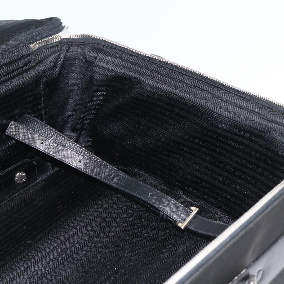 PRADA Carry Case Nylon Black Silver Auth am10829