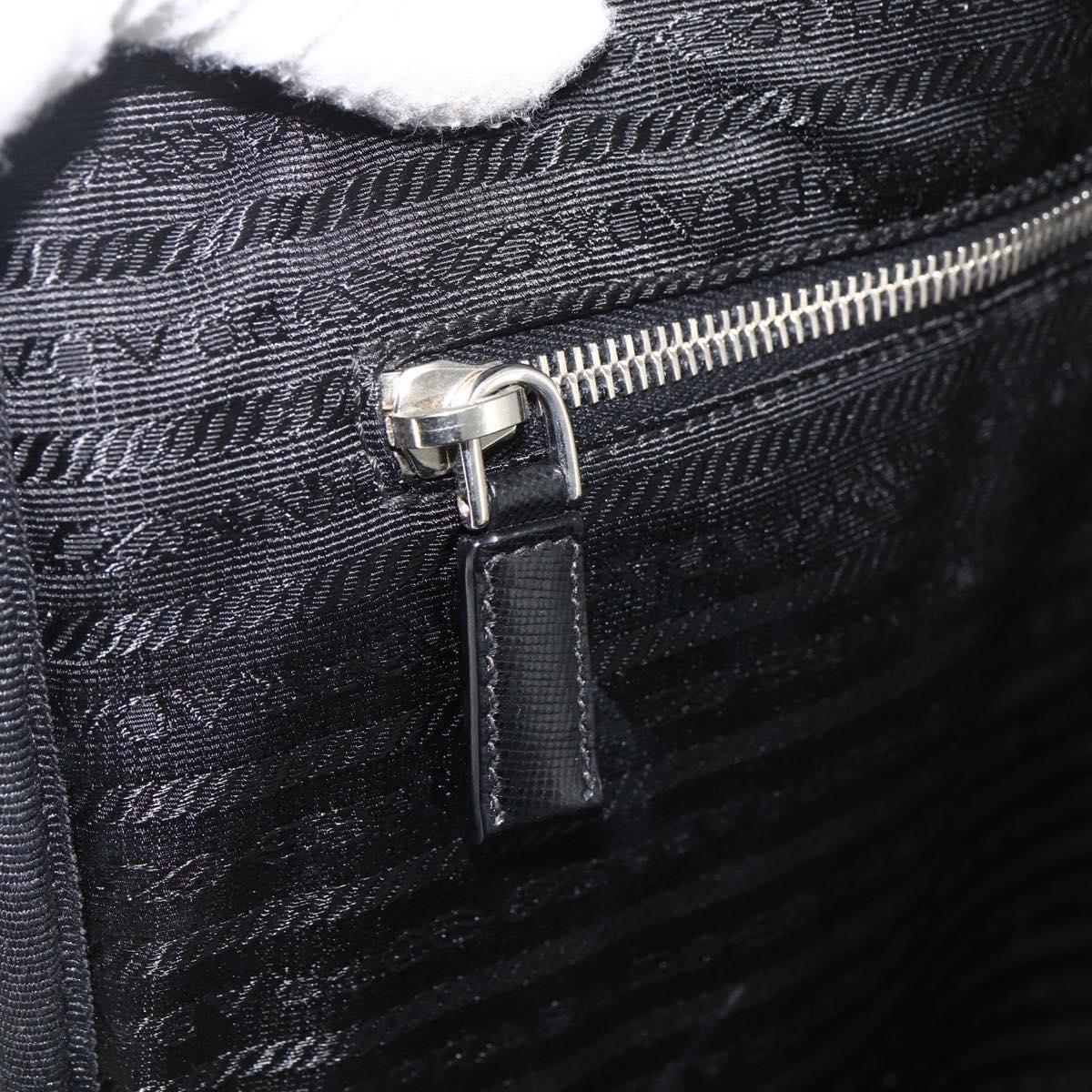 PRADA Carry Case Nylon Black Silver Auth am10829