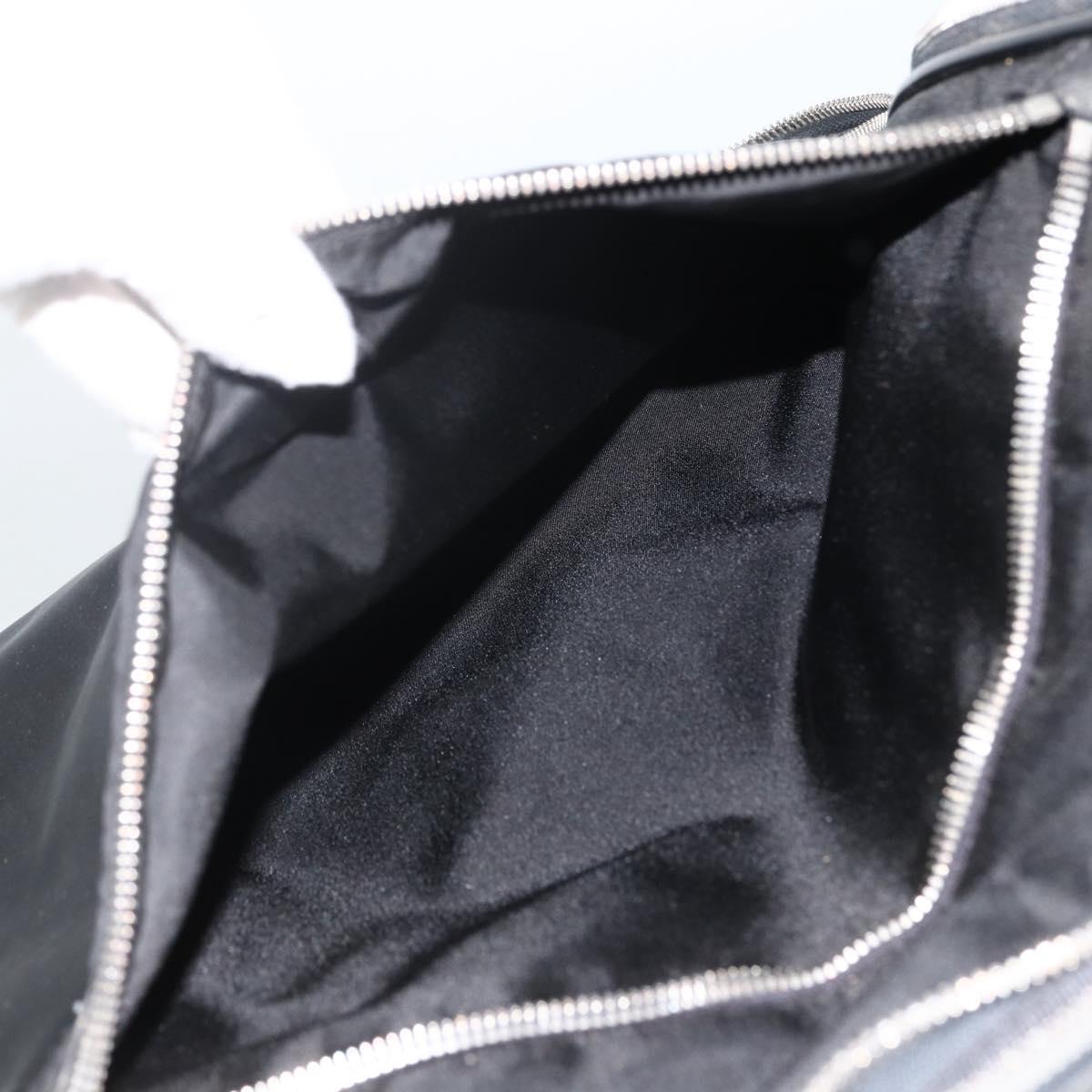 PRADA Carry Case Nylon Black Silver Auth am10829