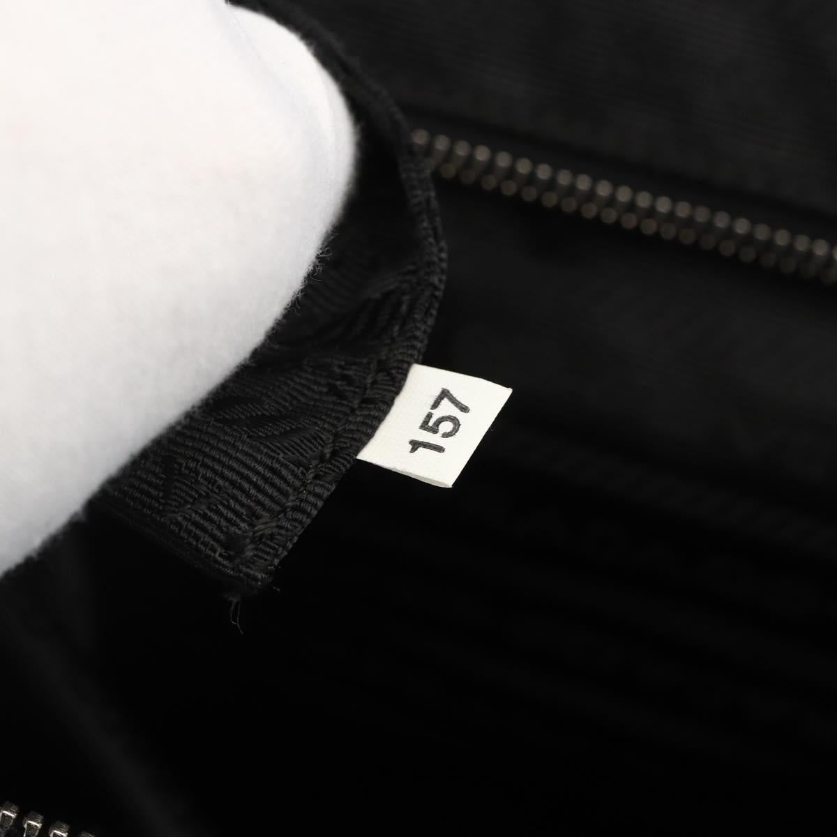 PRADA Carry Case Nylon Black Silver Auth am10829