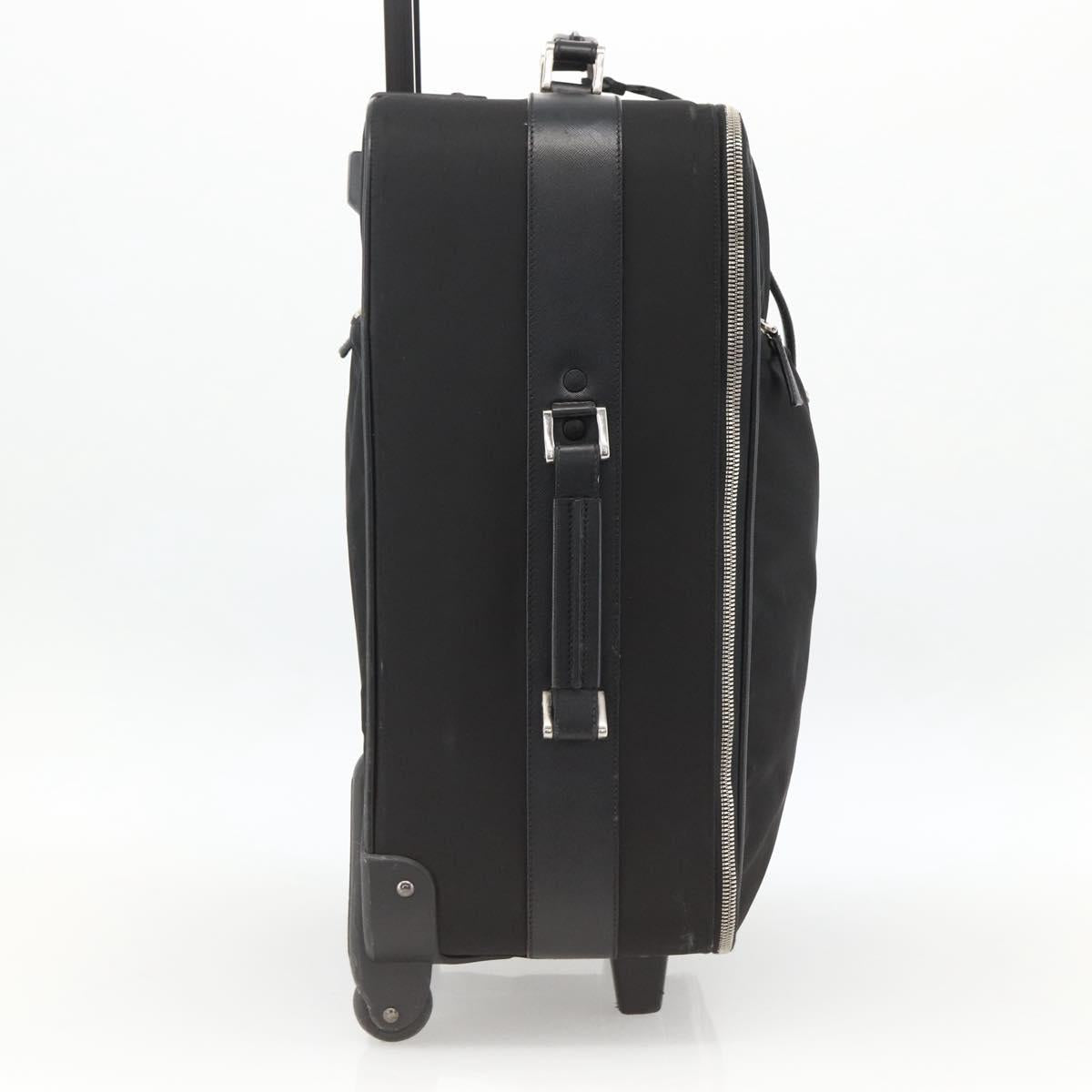 PRADA Carry Case Nylon Black Silver Auth am10829